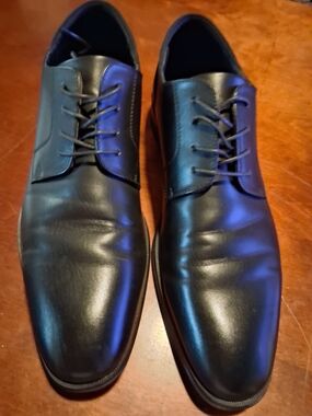Men's Classic Black Leather Dress Shoes Size 13